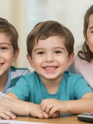 Happy family with two children, symbolizing the benefits of the Child Tax Credit.
