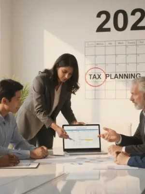 Financial advisor explaining 2026 tax code changes to clients