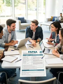 Students discussing 2026 FAFSA changes for financial aid