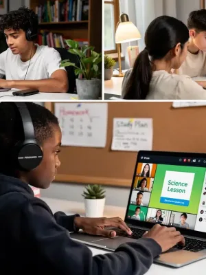 U.S. students mastering online learning in 2026 with diverse digital tools