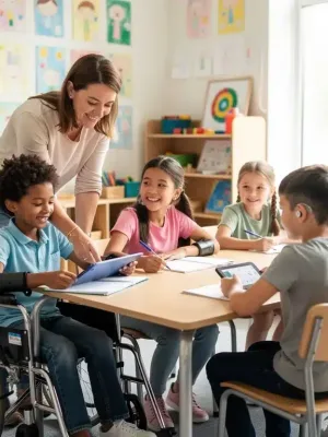 Diverse students in an inclusive classroom, symbolizing Special Education Reform in the U.S.