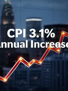 Financial graph showing a 3.1% CPI annual increase, reflecting inflation in the U.S. economy.