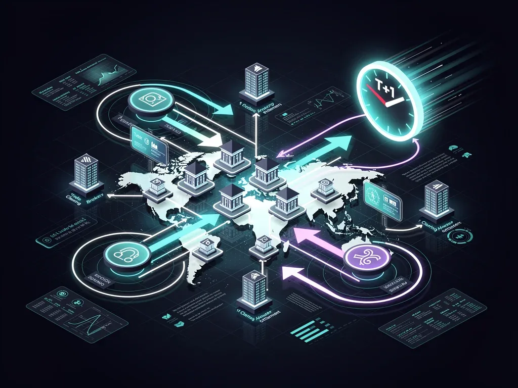Financial market data flow and T+1 settlement process challenges