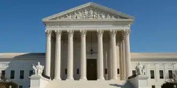 Supreme Court building in Washington D.C., representing justice and legal authority