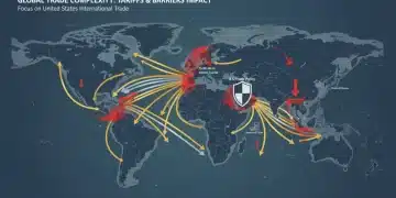 Global trade map showing U.S. import routes and new tariff impacts for Q1 2026.