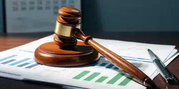 Gavel on financial documents, symbolizing SEC regulations and their impact on investments in 2026.
