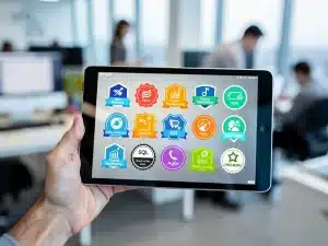 Digital badges and certifications representing micro-credentials.