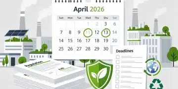 US Environmental Regulations: Compliance Deadlines April 2026 April 2026 calendar highlighting compliance deadlines for new US environmental regulations affecting businesses.